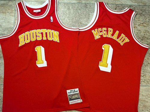 Men Houston Rockets #1 McGrady red Game NBA Nike Jerseys Print->houston rockets->NBA Jersey